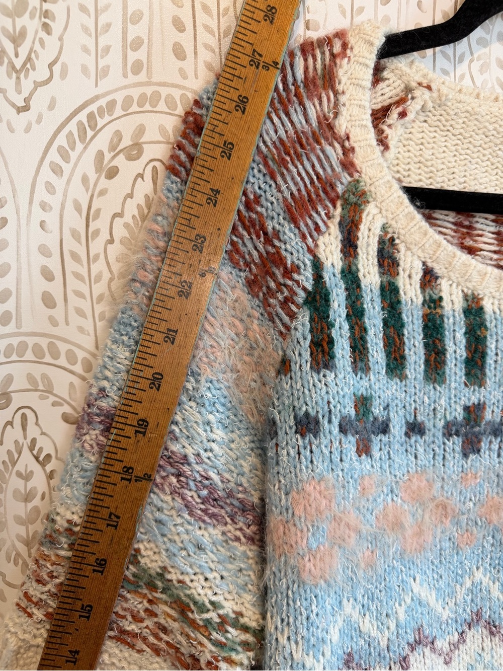 Anthropologie Daily Practice Nordic Sweater Cotton/Wool Blend size Med / Large - Picture 10 of 11